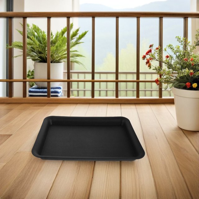 unbranded 2Ud Rectangular De Resina Para Macetas Con Antideslizante Para Plantas En Interiores