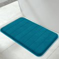 thumbnail image 1 of LAICAIW Memory Foam Bath Mat Large Size 31.5 by 19.8 Inches, Soft and Comfortable, Super Water Absorption, Non-Slip, Thick, Machine Wash, Easier to Dry for Bathroom Floor Rug, Peacock Blue, 1 of 7