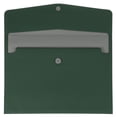 thumbnail image 1 of Carpetas de archivo de PU, carpeta de sobre A4, bolsa de almacenamiento de documentos con cierre de botón (verde oscuro), 1 of 7