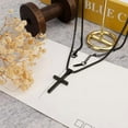 thumbnail image 3 of Koudindg Cross Necklace for Men Women, Cross Chain, Cross Necklace, Silver Gold Black Cross Necklaces for Men, Mens Cross Necklaces, Cross Pendant, 3 of 6