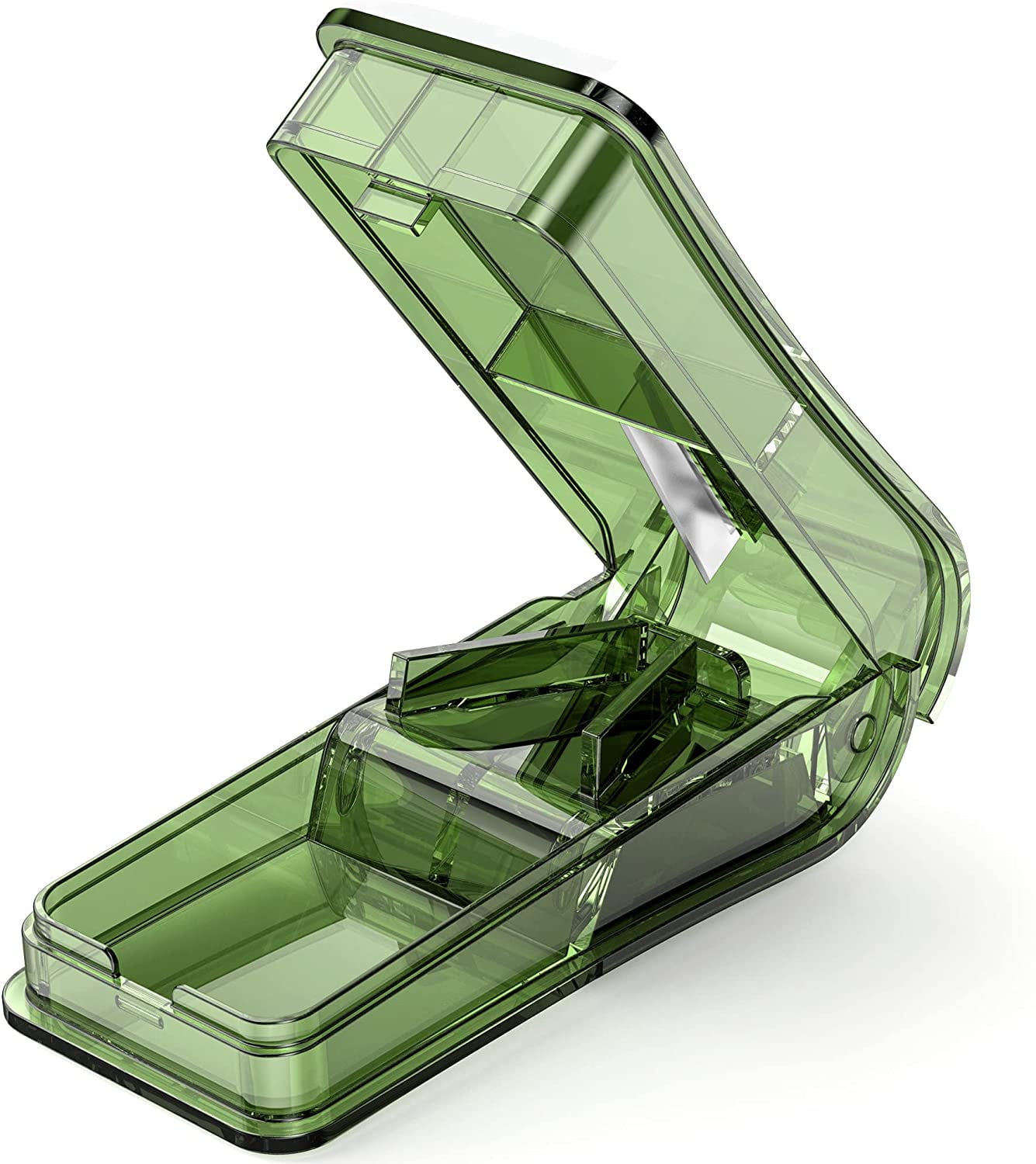 Pill Cutter for Small Pills, Tablet Splitter with Blade Guard, Safety