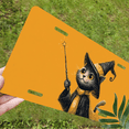 thumbnail image 5 of 1 Pcs 2D Flat License Plate Covers & Frames, Witch Cat For Decorative Front, Waterproof For Decoration Aluminum License Plate Covers & Frames Cover For Men Women, 12" X 6", 5 of 6