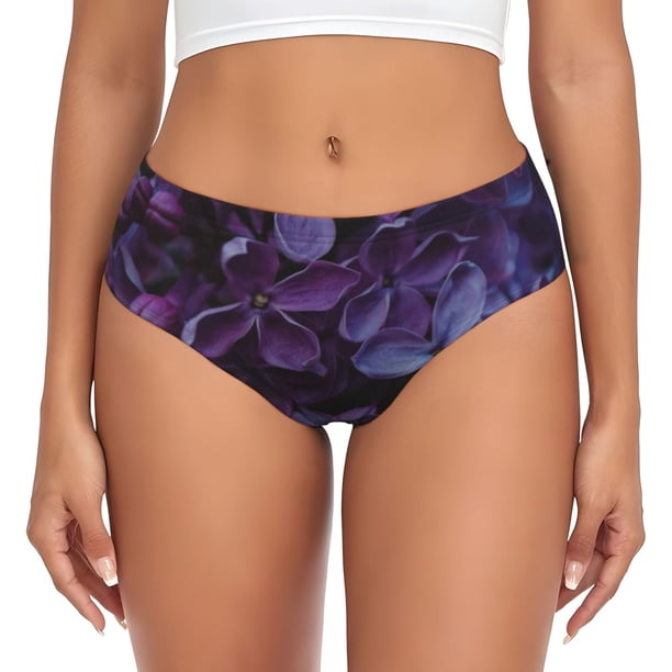Balery Lilac Ropa Interior de Algodón para Mujer con Dibujo – Braguitas Cómodas y Elásticas, Estilo Clásico-Medium