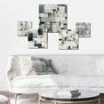 thumbnail image 2 of Designart "Balancing Industrial Elements" Geometric Wall Art Set Of 5 - Grey Modern Hallway Metal Art Print Set, 2 of 6
