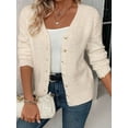 thumbnail image 2 of Sweaters for Women Fall Winter V Neck Button Down Cute Sweater Jacket Knit Tops  S, 2 of 8