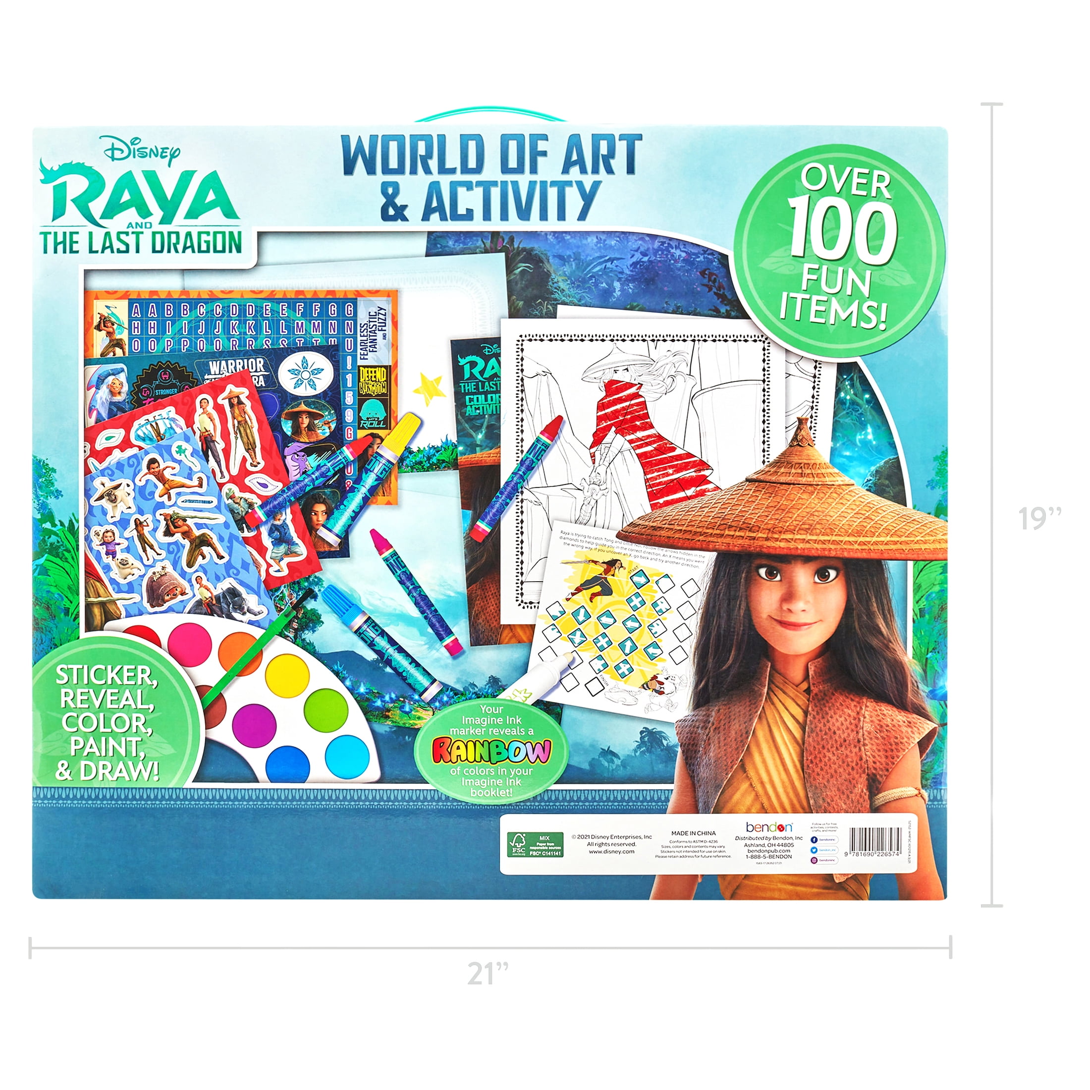 Disney's Raya and the Last Dragon World of Art & Activity Kit with an Imagine Ink Book, Child, Unisex