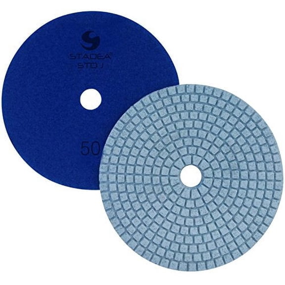 Stadea PPW209D Concrete Polishing Pads 5 Inch Grit 50 - Diamond Pads For Concrete Terrazzo Marble Floor Counter Wet Polishing - Pack of 2