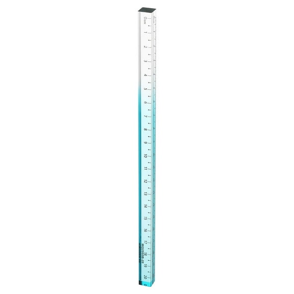 Uxcell Acrylic Clear Straight Rulers 20cm Metric Transparent Gradient Three-Dimensional Plastic Ruler Square Cube Measuring Tool for Classroom Office, Sky Blue