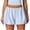 Sky Blue, variant on Womens Fashion Bubble Shorts Pleated Elastic High Waisted Shorts Casual Solid Temperament Bottoms Summer,White S