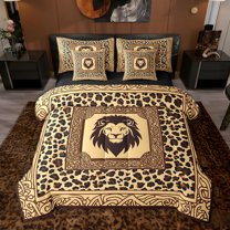 Castle Fairy Teens Safari Lion Bedding Comforter Set,Cheetah Print Full Bedding Set