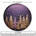 thumbnail image 2 of Heavy Duty Spare Tire Cover Purple And Gold Painted Christmas Trees Waterproof Polyester Wheel Protectors Wheel Covers Merry Christmas Winter Xmas Tire Cover Fit for SUV Truck Travel Trailer 15inch, 2 of 8