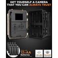 thumbnail image 4 of CREATIVE XP Cellular Trail Cameras WiFi 12MP 1080P Outdoor Game Camera with No-Glow Night Vision Motion Activated IP54 Waterproof for Wildlife Hunting or Property Security, 32G SD Memory Card, 4 of 7