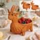 thumbnail image 1 of Cesta de almacenamiento – Caja de plástico tejida, organizador de escritorio estilo ratán para salón, cocina y dormitorio, marrón, diseño apilable que ahorra espacio, 1 PC, 1 of 6