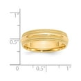 thumbnail image 3 of 14k Yellow Gold 6mm Double Milgrain Comfort Fit Wedding Band Size 8.5, 3 of 4