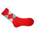 thumbnail image 3 of Sierra Socks Women's Cotton Socks Soft Argyle Light Weight Casual Crew Socks Black Purple Red Turquoise, 3 of 13