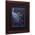 thumbnail image 2 of Trademark Fine Art "Peacock Nouveau II" Canvas Art by Color Bakery Black Matte, Wood Frame, 2 of 4