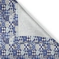 thumbnail image 5 of Ambesonne Antique Grommet Curtain, Traditional Vintage Mosaic, 50" x 84", Blue Navy Blue White, 5 of 6