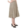 thumbnail image 2 of Women's Below the Knee Length 5 Tiered Denim Prairie Skirt, 2 of 7