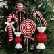 thumbnail image 2 of 1/6 piezas de piruleta navideña con colgante de bastón de caramelo, bola colgante para árbol de Navidad, adornos navideños para el hogar, regalo de Año Nuevo 2024, 2 of 5