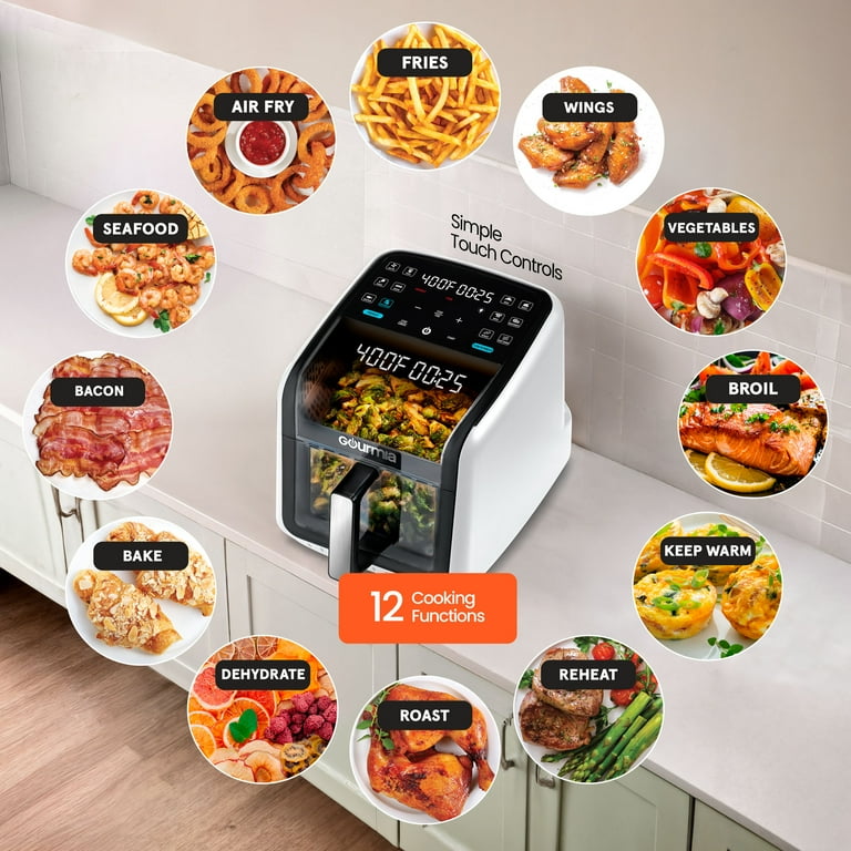 Gourmiaグルミア7-QT DIGITAL AIR FRYERエアフライヤー Gourmia 7 Qt Large Hot Air Fryer, Digital, Guided Cooking