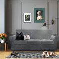 thumbnail image 2 of Couch Cover Velvet Plush Sofa Slipcover (Sofa, Gray), 2 of 7