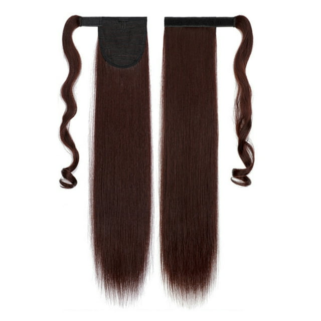 Pinzas para el cabello para alargar la cola de caballo Clip en cola de caballo recta larga Clips para alargar la cola de caballo Clip en el estilo de los años 90 Retro Flip Ponytail Clips de peluca sintética recta Ormromra CPB-DE-LYY82-10