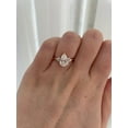 thumbnail image 2 of SOLITAIRE JEWELS 2.10CT Pear Cut Moissanite Cluster Engagement Ring for Women Solid 10k Rose Gold, 2 of 5