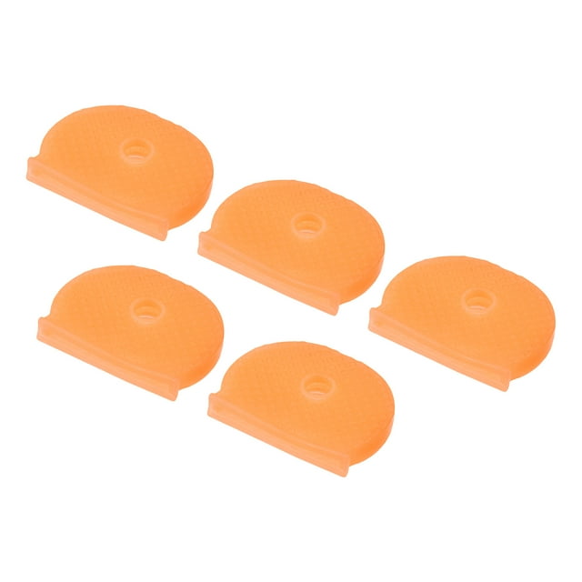 Unique Bargains Silicone Keys ID Sleeve Identifier Key Cap Cover Tags, Orange 10 Pack