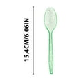 thumbnail image 2 of JingChun 24Pcs St Patrick’s Day Party Supplies Green Shamrocks Green Disposable Plastic Spoons for Green Irish Party Decorations, 2 of 3