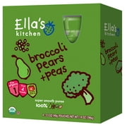 Ella's Kitchen Organic Baby Food Stage 1 pears Peas Broccoli, 3.5 Oz