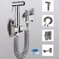 thumbnail image 3 of BUYISI Buse de Rinçage Haute Pression pour Toilettes Ensemble de Buses de Robinet de Salle de Bain Argenté, 3 of 9