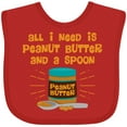 thumbnail image 3 of Inktastic Peanut Butter Spoon Boys or Girls Baby Bib, 3 of 4