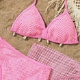 thumbnail image 7 of Nwiuh Girls 3 Piece Bikini Set Halter Triangle Swimsuit with Cover up Skirt Bathing Suits (Pink, 10-11 Years), 7 of 7