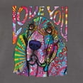 thumbnail image 2 of Colorful Beagle | Dogs Love You | Dean Russo Art Animal Lover Ladies Racerback Tank Top, Dark Grey, X-Large, 2 of 6