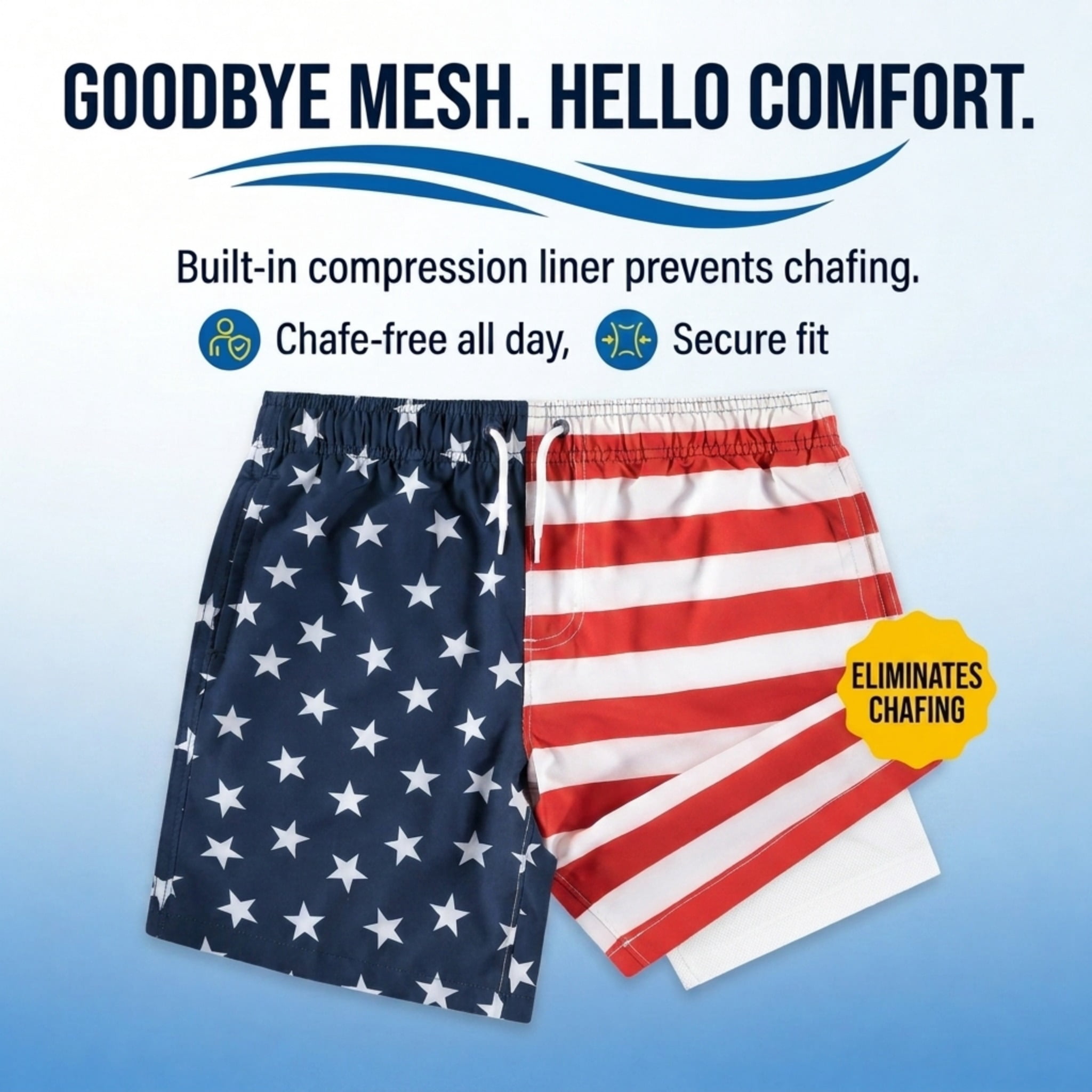 USA Flag Swim Trunk