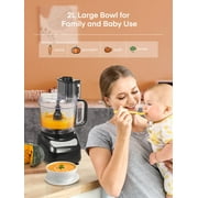 12 Cup Food Processor, 6 Functions for Chopping, Slicing, Shredding Purees & Dough