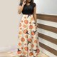 thumbnail image 1 of Vestido de manga corta con cuello redondo corte A traje de vacaciones de estilo elegante y ajustado para mujer, 1 of 7