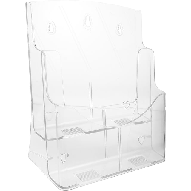 Estante transparente para guardar revistas, organizador de archivos, soporte transparente para folletos para tienda
