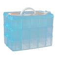 thumbnail image 1 of Lightweight, Convenient Portable Handle: Clear Plastic Organizer With Snap And Lock Design For Hassle-Free Crafting, 1 of 5