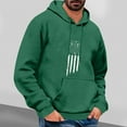 thumbnail image 2 of Wyobmus Flight U.S. Flag Hoodies for Men Casual Printed Sweatshirt Lightweight Long Sleeve Sport Pullover With Pocket Drawstring Workout A-Green, 2 of 3