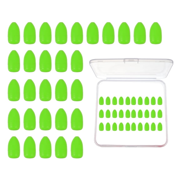 Uxcell Fishing Foam Floats, Snell Fishing Rig Floats with Clear Tackle Box, 0.3"D x 0.5"H for Corks(30 Pack, Green)