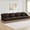 Brown black, variant on AOOWOW Home 4-seater Leopard Print Chenille Deep Seat and Tassel Trim Sectional Sofa, Brown Black