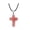 I, variant on Natural Stone Cross Necklace Pendant Color Pattern Rough Stone Crystal Necklace (A,One Size)