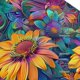thumbnail image 3 of Balery Psychedelic Sunflowers Gorra de béisbol de tamaño ajustable para correr, entrenar y actividades al aire libre. Gorra de papá para todas las estaciones., 3 of 6