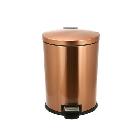 copper garbage can kitchen