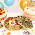 thumbnail image 3 of 24 Pcs Hollow Out Hexagon Candy Boxes, Decorative Candy Containers, Wedding Favors, Return Gifts, 2.4x2.4x1.2 in Golden Plastic Candy Cases, 3 of 6