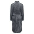thumbnail image 6 of Afdoent Women's Robe Soft Flannel Robe Long Sleeve Bathrobe With Pockets Cozy Loungewear For Winter Warm Sleepwear And Spa Relaxation At Home Ladies Loungewear, 6 of 8