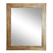 American Value Traditional Blonde Barnwood Framed Vanity Wall Mirror 21.5 x 32 in.  AV34SMALL