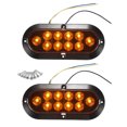 thumbnail image 1 of Unique Bargains Luz trasera para remolque, 10 LED con ojales de montaje empotrado, enchufe para Jeep RV Truck, plástico ámbar (juego de 2), 1 of 8