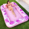 thumbnail image 1 of Sloosh Tumbona Inflable Para Piscina De Bronceado, 215 X 145 Cm, Extragrande, Para Adultos Y Niños, Xl-Rosa, 1 of 10